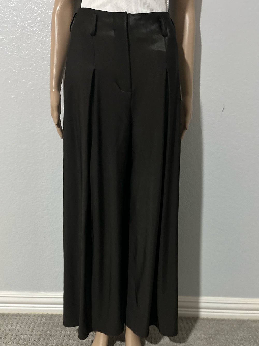 Giorgio Armani Dark Brown Suit/Wide-Leg Jersey Trousers - Picture 9 of 14